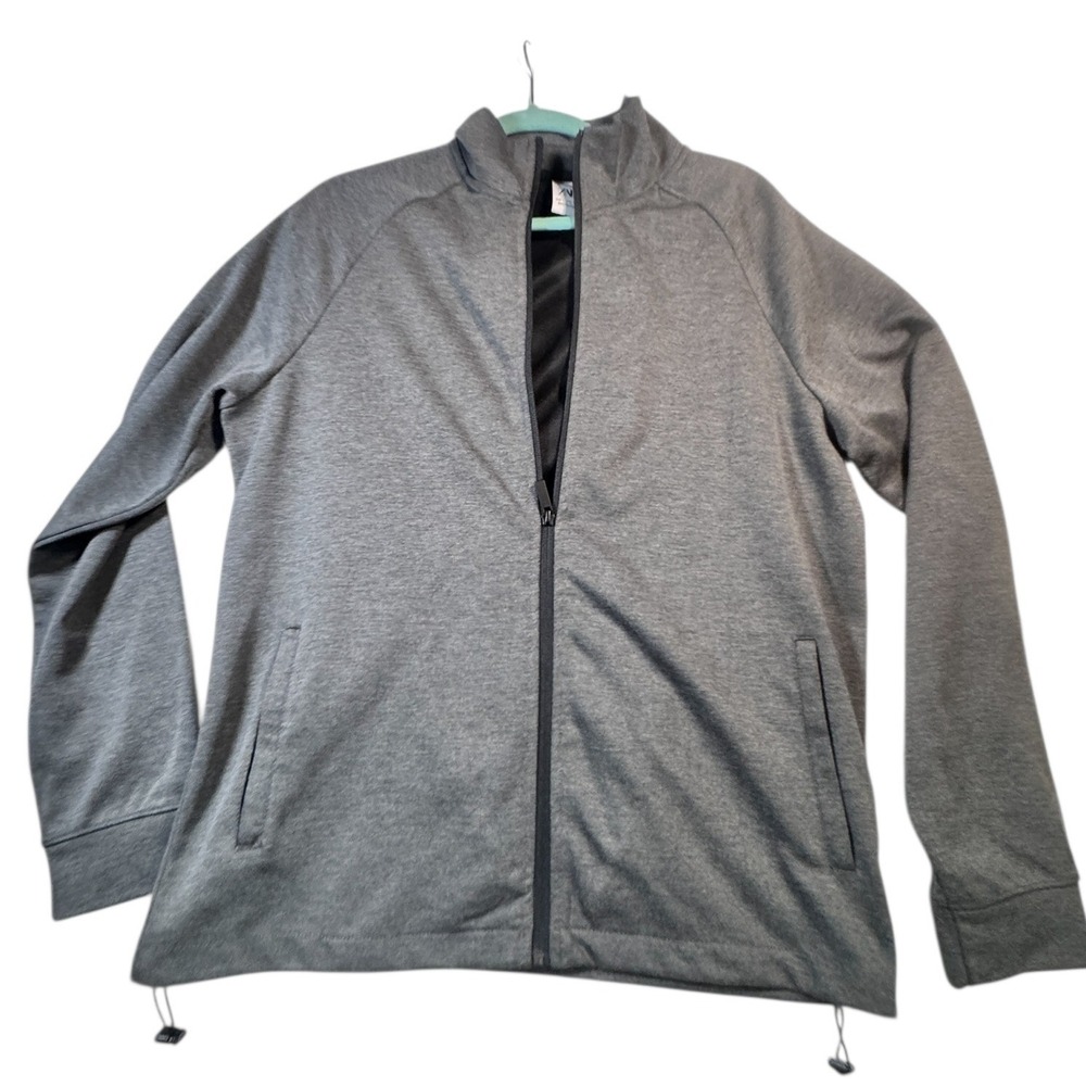 ZARA Men Grey Full Zip Track Jacket‎ Athletic Casual Large travel basic gym